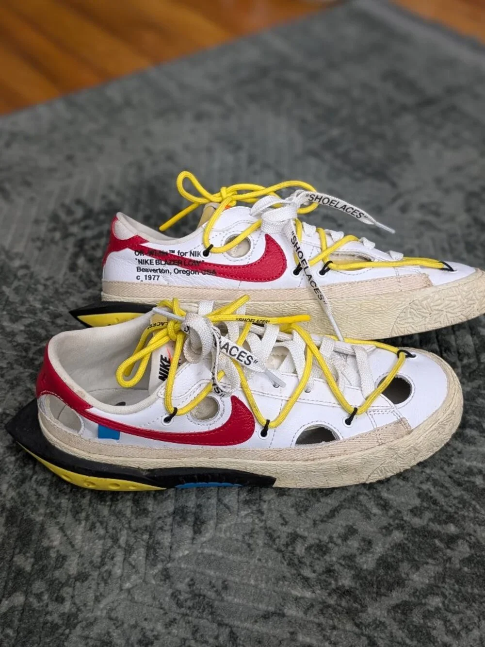 Nike x Off White Low Blazer University Red Men's Size 6.5 Sneaker